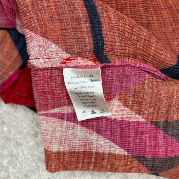 The Odells Nicole Trupet Sleeve Blouse Size M Red Motif Ruffle Sleeve - Picture 9 of 9